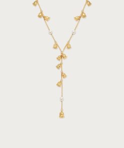 Lily of the Valley Pearl Lariat Necklace
