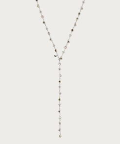 Prism Crystal Long Chain In Silver