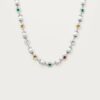Daisy Pearl Necklace in Silver - En Route Jewelry